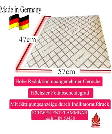 Universal M & H-24 Extractor Hood Flat Filter - 2 Pack with Saturation Indicator | 100% Compostable & High Performance | 57x47cm - Optimal Cooking Experience - Buy Online on SooperMarket.com