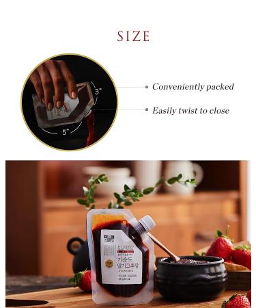 Kisoondo Strawberry Gochujang (8oz) - Organic Fermented Korean Red Chili Paste | Mildly Spicy Sauce 8oz (1 Pack) - Buy Online on SooperMarket.com