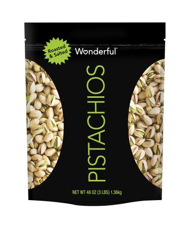 Wonderful Pistachios Resealable Bag Roasted & Salted 48 Oz