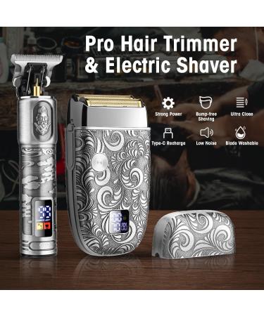 Suttik Electric Razor for Men - Waterproof Foil Shaver Set Beard Trimmer & Replacement Blade - Perfect Gift for Facial Grooming & Bald Heads - Buy Online on SooperMarket.com