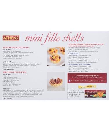 Mini Fillo Dough Shells 1.9 oz - Athens 2-Pack (30 Shells Total) - Buy Online on SooperMarket.com