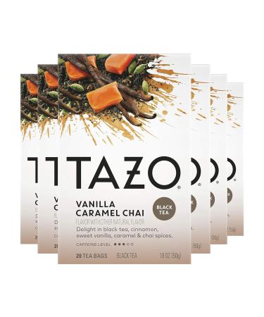 TAZO Chai, Vanilla, Caramel Tea Bags, 20 Count (Pack of 6)