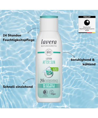 Lavera After Sun Lotion 200 ml - Soothing & Cooling Moisturizer | Vegan Natural Cosmetics | 24-Hour Sun Protection - Buy Online on SooperMarket.com