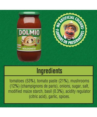 Dolmio Bolognese Chunky Mushroom Tomato Pasta Sauce 500g - Authentic Italian Flavor (1 Jar) - Buy Online on SooperMarket.com