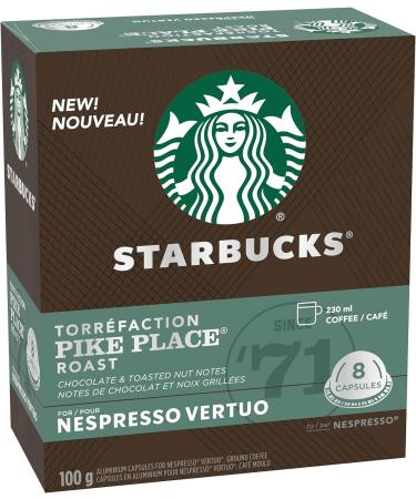 Starbucks By Nespresso Pike Place Roast Coffee Pods Medium Roast Nespresso Vertuo Line & Smooth Caramel For NESPRESSO VERTUO Flavoured Blonde Roast Notes of Buttery Caramel and Vanilla Coffee+Smooth Caramel - Buy Online on SooperMarket.com