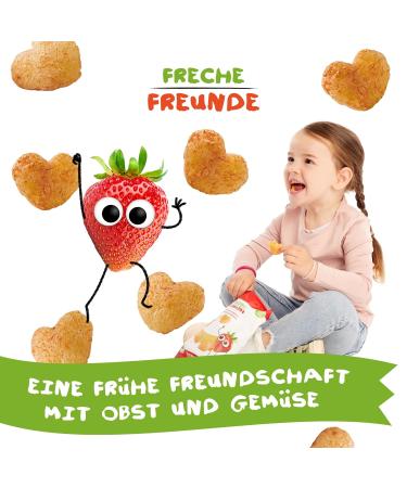 FRECHE FREUNDE Organic Puffed Corn with Banana & Strawberry | Vegan Gluten-Free 30g (Pack of 9) - Shop Internationally - Buy Online on SooperMarket.com