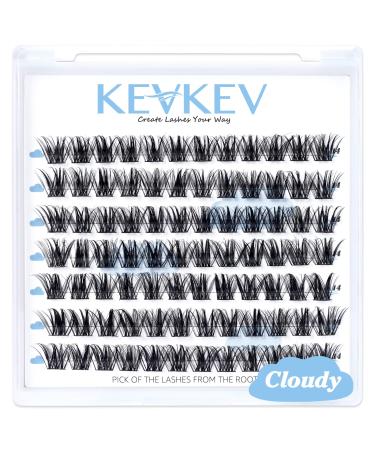 Lash Clusters 84 Pcs Cluster Lashes Eyelash Clusters DIY Cluster Eyelash Extensions Individual Lashes Thin Band & Soft(Cloudy D-12mm) D-12mm Cloudy