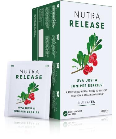 NUTRARELEASE - Water Retention Tea | Bloated Stomach Tea - Natural Diuretic For Water Balance - Includes Dandelion Root Cleavers & Bearberry - 20 Enveloped Tea Bags - by Nutra Tea - Herbal Tea 20 Count (Pack of 1)