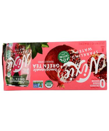 Nixie Sparkling Water Green Tea Pomegranate - Organic, 12 Fl Oz, 8 Pack - Buy Online on SooperMarket.com