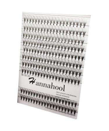 Hannahool 20D Natural Long Individual False Eyelashes Cluster | 0.07mm D Curl Volume Fans Extensions | Soft Lightweight Dramatic Look | 12mm - Buy Online on SooperMarket.com