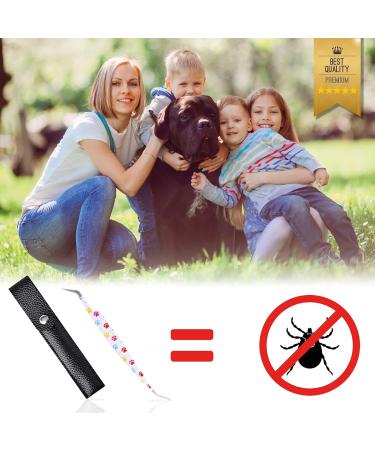 Helperfect Premium 2-in-1 Stainless Steel Tick Pliers for Dogs & Cats | Gentle & Effective Tick Remover | Tick Tweezers & Hooks | Ideal for Pet Owners - Buy Online on SooperMarket.com