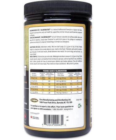 Flora Health BiologicVET BioSKIN&Coat Natural Antihistamine Quercetin Bromelain Lignans Prebiotics for Dogs and Cats 400 g Powder Greenish 400 g (Pack of 1) - Buy Online on SooperMarket.com