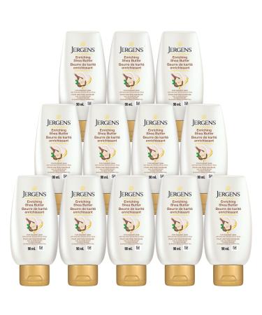 Jergens Travel Size Enriching Shea Butter Moisturizer & Body Lotion for Dry Skin (case pack 12 x 90 mL) Travel size - case