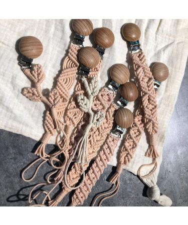 Tian-K Baby Pacifier Chain | Cotton Rope Woven Dummy Holder | Drip Protection & Bite Ring for Kids | International Shipping - Buy Online on SooperMarket.com