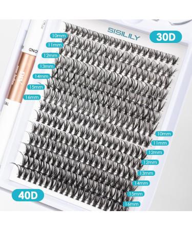 SISILILY 280pcs Lash Clusters - Fluffy 30D & 40D Individual Eyelash Extensions with Bond Seal Remover & Tweezers - Mega D Curl False Eyelashes Kit for International Shipping - Buy Online on SooperMarket.com