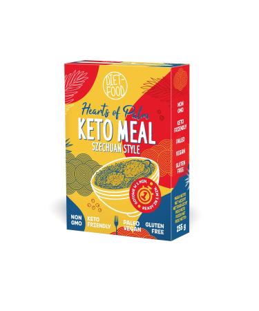 Diet -Food Hearts of Palm Keto Meal - ready dish from Sichuan - Meal in 1 minute - fast and tasty meal - gluten -free without GMO - keto and vegetarian diet - 255 g Szechuan style