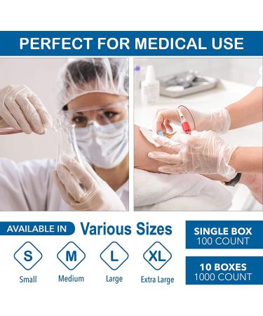 200 Small Disposable Vinyl Gloves - Non Sterile, Latex Free, Food Safe - 100 Count Box - Buy Online on SooperMarket.com