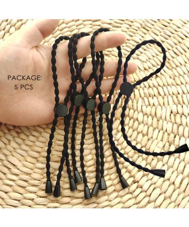 AICILY 5PCS Natural Hair Ties Afro Puff Ponytail | Adjustable Length Hairband for Thick Braided Natural Hair | No-Slip Design - Buy Online on SooperMarket.com
