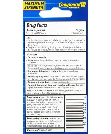 Compound W Gel 0.25 oz - Fast-Acting Wart Removal Treatment - Buy Online on SooperMarket.com