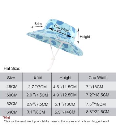 LANGZHEN Beach Sun Protection Hat for Baby Girls - Turquoise, 6-12 Months - Buy Online on SooperMarket.com