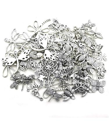 WOCRAFT 100g Mixed Butterfly Dragonfly Bee Insect Charms for Jewelry Making - DIY Necklace Bracelet Crafting Findings (M295) - Buy Online on SooperMarket.com