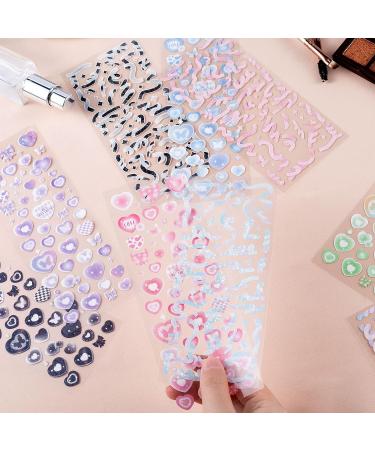 HINZIC 18 Sheets Kpop Photocard Stickers Set - Colorful Glitter Korean Deco Stickers for Scrapbook DIY Crafts - Buy Online on SooperMarket.com