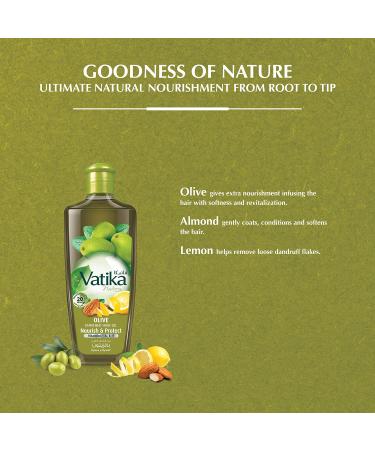Dabur Vatika Olive Hair Oil 300ml - Enriched with Almond and Lemon Extracts - Buy Online on SooperMarket.com
