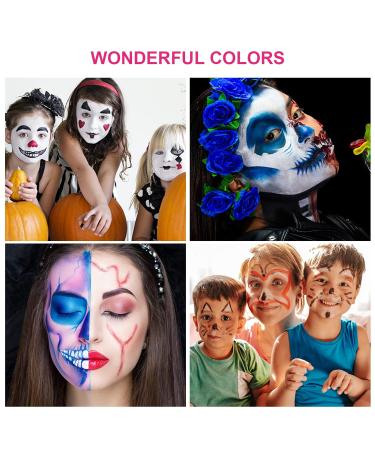 Professional Mardi Gras Makeup Set - Water Current 30g x 2 Colors | Ideal for Halloween & Carnival Parties | White & Blue - Buy Online on SooperMarket.com