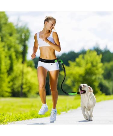 Leisengr n Jogging Line for Small Dogs (Up to 10 kg) | 135-185 cm Adjustable Freehand Leash with Belly Belt | Black Set for Jogging Enjoyment - Buy Online on SooperMarket.com