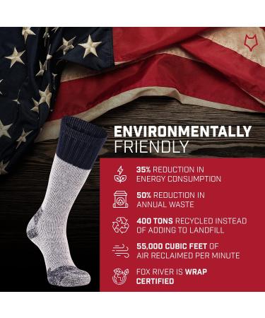 FoxRiver Women's Outlander Heavyweight Mid-Calf Socks - Blue - Size Medium - Buy Online on SooperMarket.com