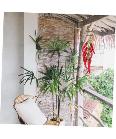 Abaodam 2 Strings Simulation Red Long Pepper Vines Decor Long Pepper Adornment Chili Cook Off Decorations Red 55X8.5X5CM - Buy Online on SooperMarket.com