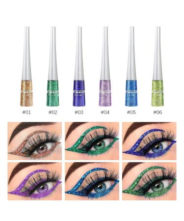 FREEORR 16 Colors Glitter Eyeliner Collection - Waterproof High Pigmented Metallic Shimmer Eyeliner Kit for Party & Festival Makeup - Buy Online on SooperMarket.com