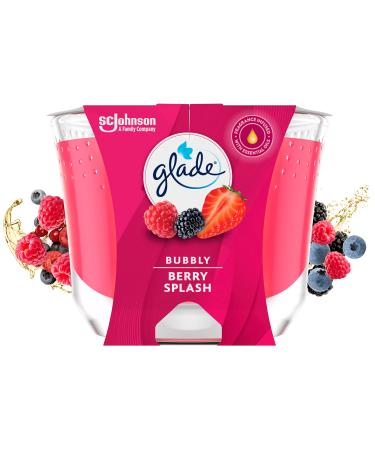 Glade Long-Lasting Scented Candle in Glass Bubbly Berry Splash Pack of 4 (4x224 g)