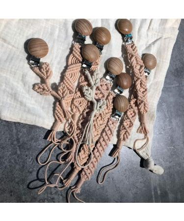 Tian-K Baby Pacifier Chain | Cotton Rope Woven Dummy Holder | Drip Protection & Bite Ring for Kids | International Shipping - Buy Online on SooperMarket.com