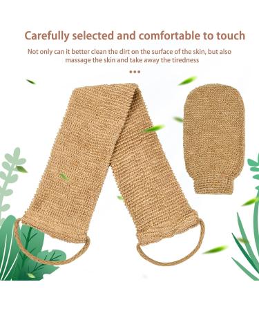 Cozlly Hemp Exfoliating Glove and Strap - 100% Natural Body Scrubber for Men and Women - Buy Online on SooperMarket.com