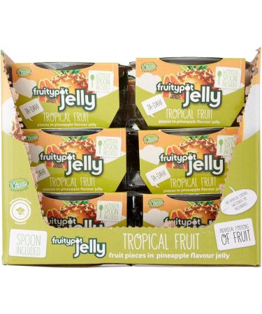 Fruitypot Tropical Fruit in Pineapple Jelly 18 x 120g Pots - Delicious Tropical Fruit in Pineapple Flavour Jelly packs - Buy Online on SooperMarket.com