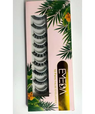 10 Styles Variety Pack Faux Mink Lashes 12mm-14mm - 10 Pairs Natural Look False Eyelashes - Handmade, Reusable, 3D Wispies for Small Faces - EMEDA - Buy Online on SooperMarket.com