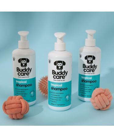 Tropical Dog Shampoo by BuddyCare - Deep Cleaning Aloe Vera & Pro-Vitamin B5 Refreshing Fragrance (500ml X3) - International Shipping - Buy Online on SooperMarket.com