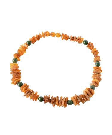 Baltic Amber and African Jade Pet Chain Flea Tick Chain for Dogs and Cats (25-65cm) (55cm) 55 cm