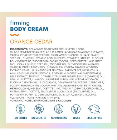 Seaweed Bath Co. Firming Body Cream - Orange Cedar Scent - 6oz - Sustainably Harvested Seaweed & Chlorella - Green Coffee Bean - 1 Pack - Buy Online on SooperMarket.com