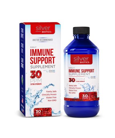 Silver Biotics 30 PPM Extra Strength Daily Immune Support Supplement With Silversol Technology | The Perfect Daily Defense Boost For Your Immune System | 16 Fl Oz 16 Fl Oz (Pack of 1)