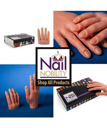 Silicone Practice Half Hand for Acrylic Nails by Nail Nobility - Ideal for Nail Techs - Flexible, Reusable, Realistic Design - Buy Online on SooperMarket.com