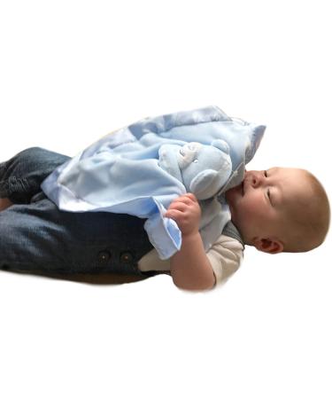 BUSHBABY 'A New Star is Born' Baby Comfort Blanket in Box | Blue Baby Gift Set for Boys | Plush Teddy Security Blanket for Newborns | Soft Toy for Babies - 10cm - Buy Online on SooperMarket.com
