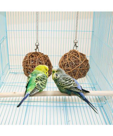 Nature Willow Ball Toys for Small Animals - 4-Piece Set for Guinea Pigs Rabbits Chinches & Birds - Ideal Pet Accessories (10cm) - Buy Online on SooperMarket.com