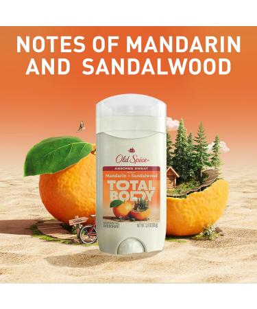 Old Spice Whole Body Deodorant for Men Total Body Deodorant Mandarin + Sandalwood Aluminum Free Deodorant Stick for 24/7 Freshness // Dermatologist Tested Whole Body Deodorant 3.0 oz - Buy Online on SooperMarket.com