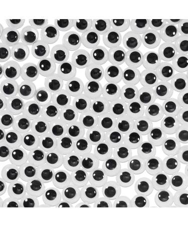 TOAOB 300pcs Plastic Wiggle Googly Eyes Self Adhesive 12mm Black Round Sticker Eyes DIY Arts Crafts Scrapbooking Accessories 12mm Black/White