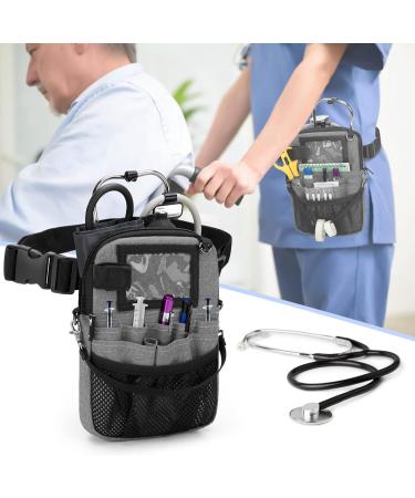 Trunab Nurse Fanny Pack with Tape Holder and Multiple Compartments Vet Nurse Pouch with Adjustable Waist Strap Utility Nurse Waist Bag for Stethoscopes Scissors and Other Medical Supplies Grey - Buy Online on SooperMarket.com