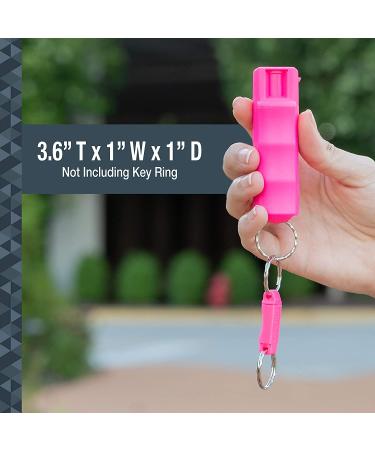 SABRE RED Pink Pepper Spray Keychain for Women - Maximum Police Strength, Quick Release, Finger Grip, 10-Foot Range, 25 Bursts - Help Fight Breast Cancer - Buy Online on SooperMarket.com