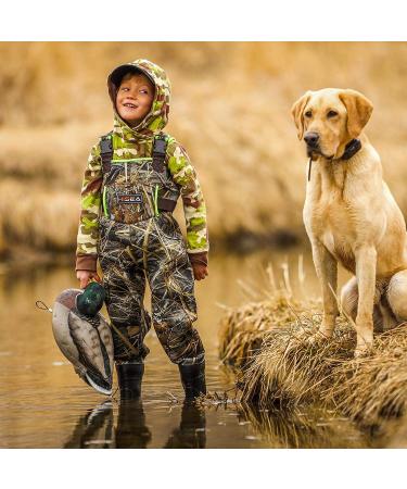 HISEA Kids Neoprene Chest Waders with Insulated Boots - Brown | Duck Hunting Waders for Boys & Girls Ages 6/7 - Buy Online on SooperMarket.com