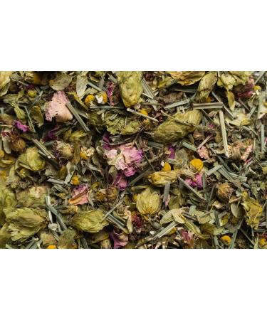 Biotiva Evening Tea Organic 100g - Cut - Herbal Tea - Lemon Balm BlackBerry Leaves Lemongrass Chamomile Valerian Root hop Blossoms coneflower Blossoms and Rose Blossoms - Buy Online on SooperMarket.com
